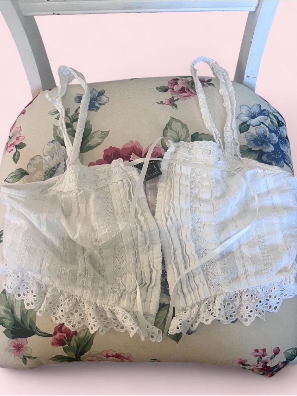 Eyelet crop top